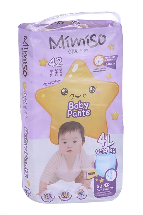 Трусики-подгузники Mimiso одноразовые для детей L (9-14 кг) 42 шт