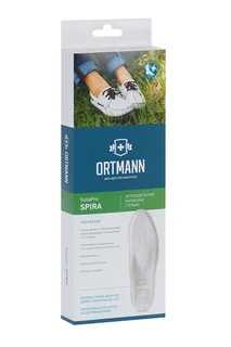 Стельки Ortmann SolaPro Spira ортопедические каркасные при плоскостопии черный р 38 пара