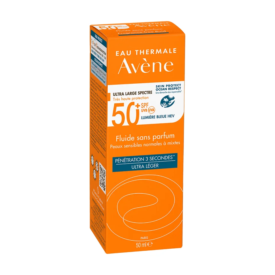 Авен Солнцезащитный флюид SPF50+ без отдушек 50 мл
