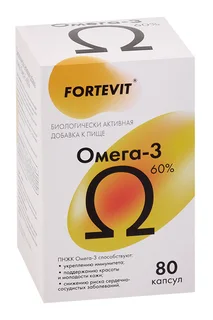 Омега-3 Фортевит, 800 мг, 80 шт, капсулы