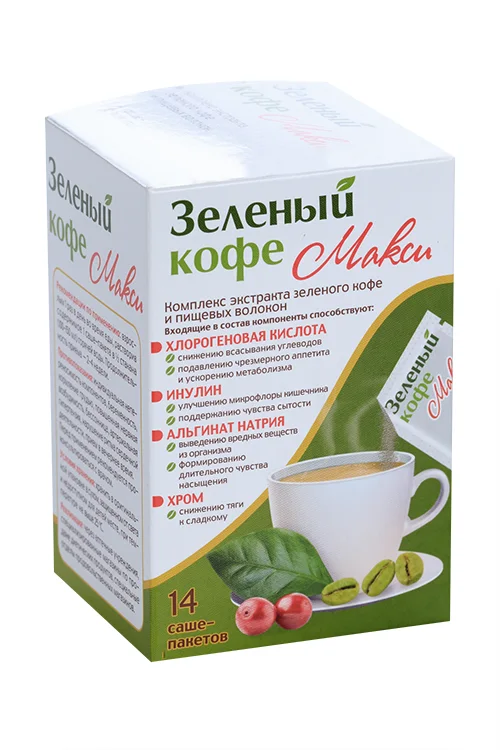 Зеленый кофе 5 гр 14 шт порошок