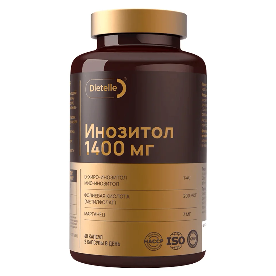 Инозитол 1:40, 60 капсул, Dietelle