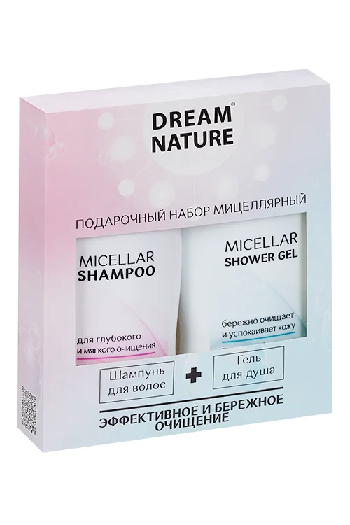 Набор для женщин Dream Nature шампунь мицеллярный 250 мл + гель для душа мицеллярный 250 мл