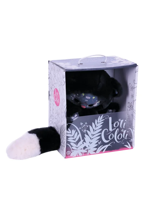 Игрушка Budi Basa Lori Colori Нео чёрная мягкая 30 см