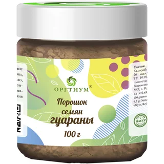 Пищевая продукция Порошок гуараны, 100 г, Оргтиум
