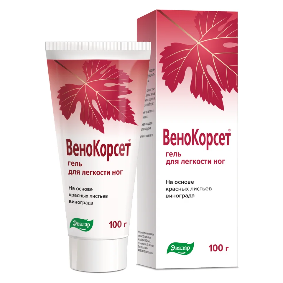 Венокорсет гель для легкости ног 100 гр Эвалар
