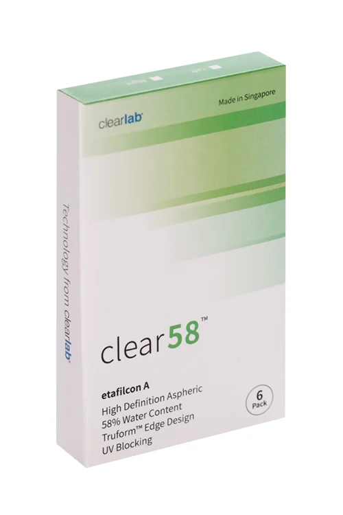 Линзы Clearlab Clear58 контактные R 8,3 (диоптрия -6,5) 6 шт
