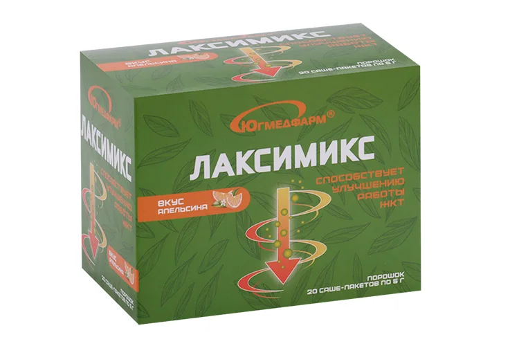 Лаксимикс Югмедфарм со вкусом апельсина 5 гр 20 шт саше-пакет