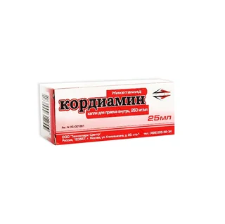 Кордиамин капли 25% 25 мл