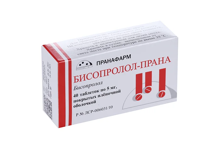 Бисопролол-Прана таблетки 5 мг 40 шт