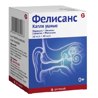 Фелисанс Капли Ушн.10 мг/Г+40 мг/Г 16 гр