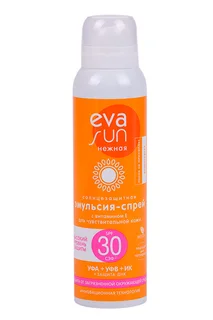 Эмульсия-спрей EVA SUN солнцезащитная SPF 30 СЗФ для чувствит кожи, 120 мл