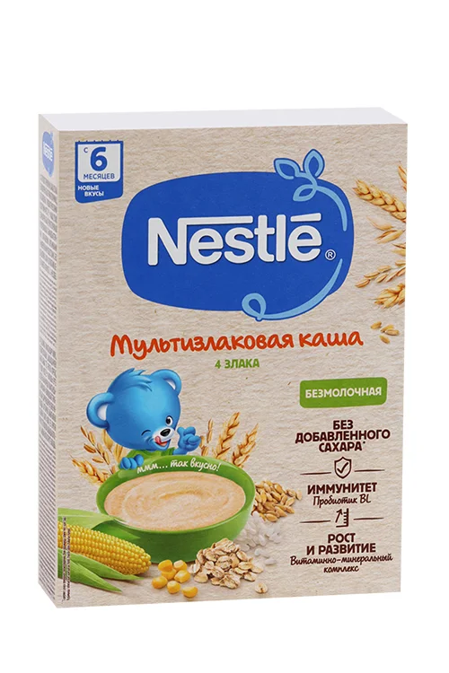 Каша Нестле без м мультизлак 4 злака (с 6 мес) 200 гр