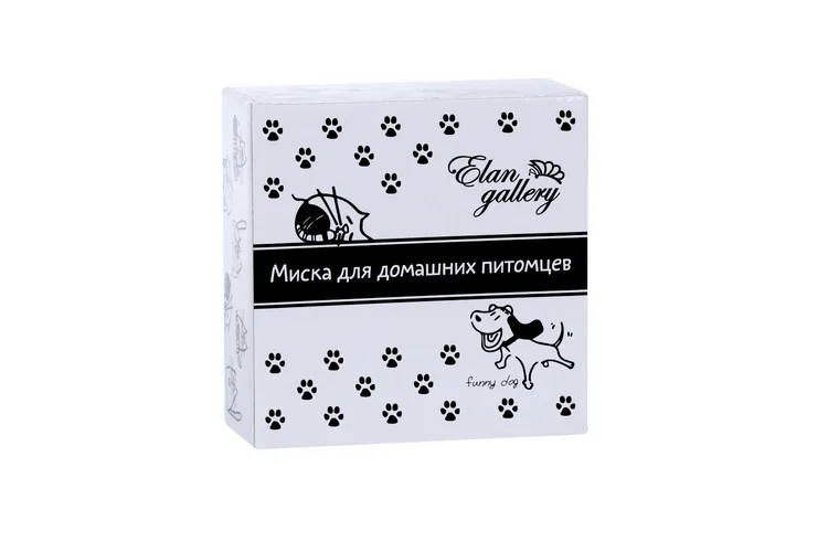 Миска Elan Gallery для домашних питомцев 13,5×13,5×5 см жизнь собак 400 мл