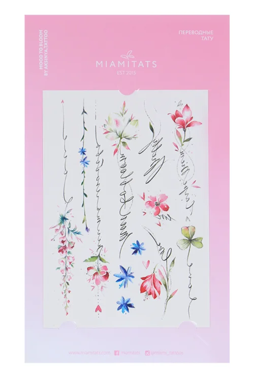 Тату переводные Miamitats Mood to bloom by Aksinya Tattoo (middle) (3256)