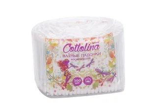 Ватные палочки Cottolina 300 шт ПЭ