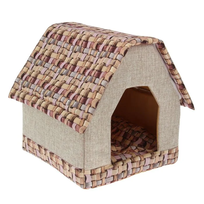 Дом с 3D-крышей 39×39×43 см микс цветов