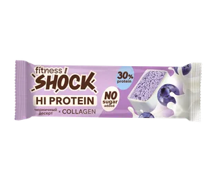 Батончик глазированный FitnesSHOCK "Черничный десерт" 40 гр