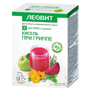 Кисель При гриппе, 5 пакетов по 20 г, Леовит