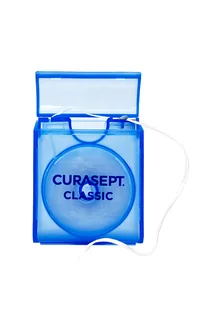 Зубная нить Curasept Classic вощеная CHX 0,2% со вкусом мяты 50м