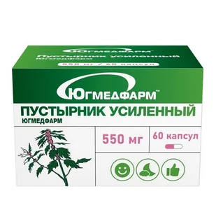 Пустырник Югмедфарм усиленный 60 шт капсулы