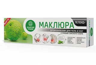 Крем-бальзам Крымский Травник Маклюра Пелоид+ для тела и ног с грязью сакского озера
