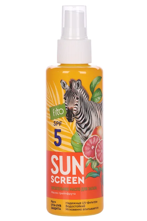 Масло Sun Screen Питательное 5 SPF для загара 150 мл