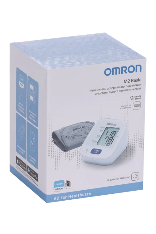 Тонометр Omron M2 Basic (HEM-7121-RU) без адаптера батарейки в комплекте