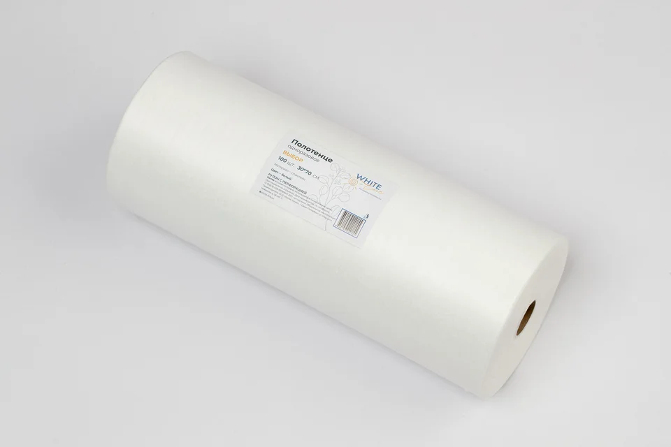 Полотенце 30*70 рулон White line Выбор белый