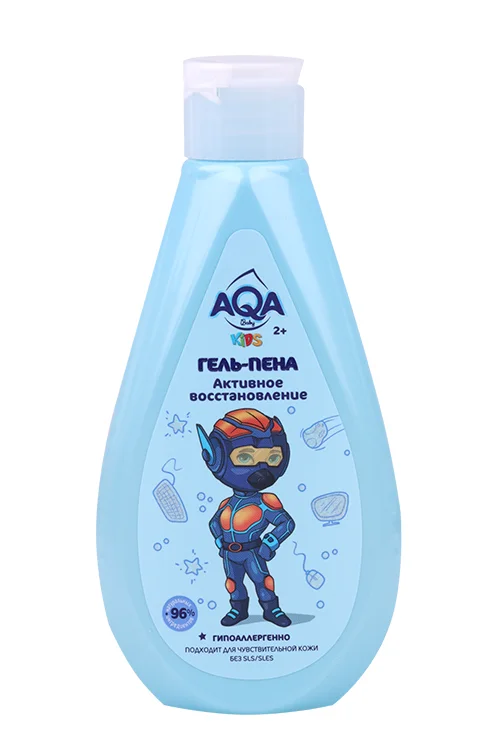 Гель-пена AQA baby Kids для купания мальчиков Активное восстановление 250 мл