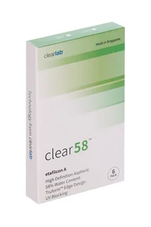 Линзы Clearlab Clear58 контактные R 8,7 (диоптрия -4,25) 6 шт