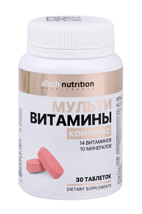 Мультивитамины aTech nutrition, 1 200 мг, 30 шт, таблетки