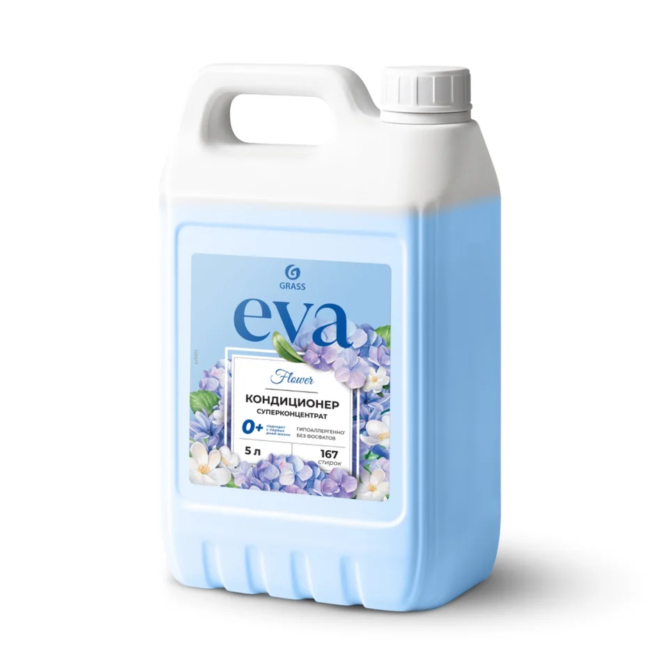 Grass Кондиционер для белья EVA flower канистра 5000 мл
