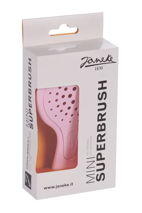 Щетка для волос Janeke Superbrush Mini пластиковая светло-розовая