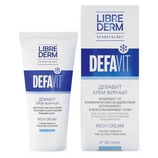 Крем восстанавливающий и успокаивающий витаминный жирный Defavit "Dermatology" 50 мл Librederm