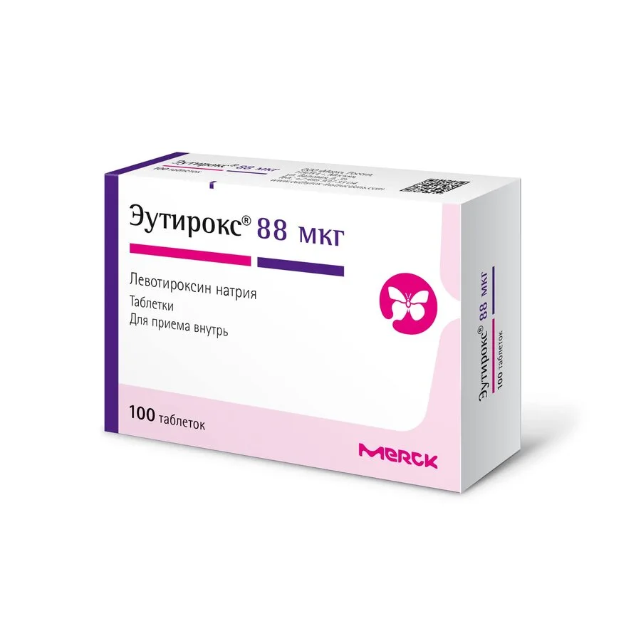 Эутирокс таблетки 88 мкг 100 шт