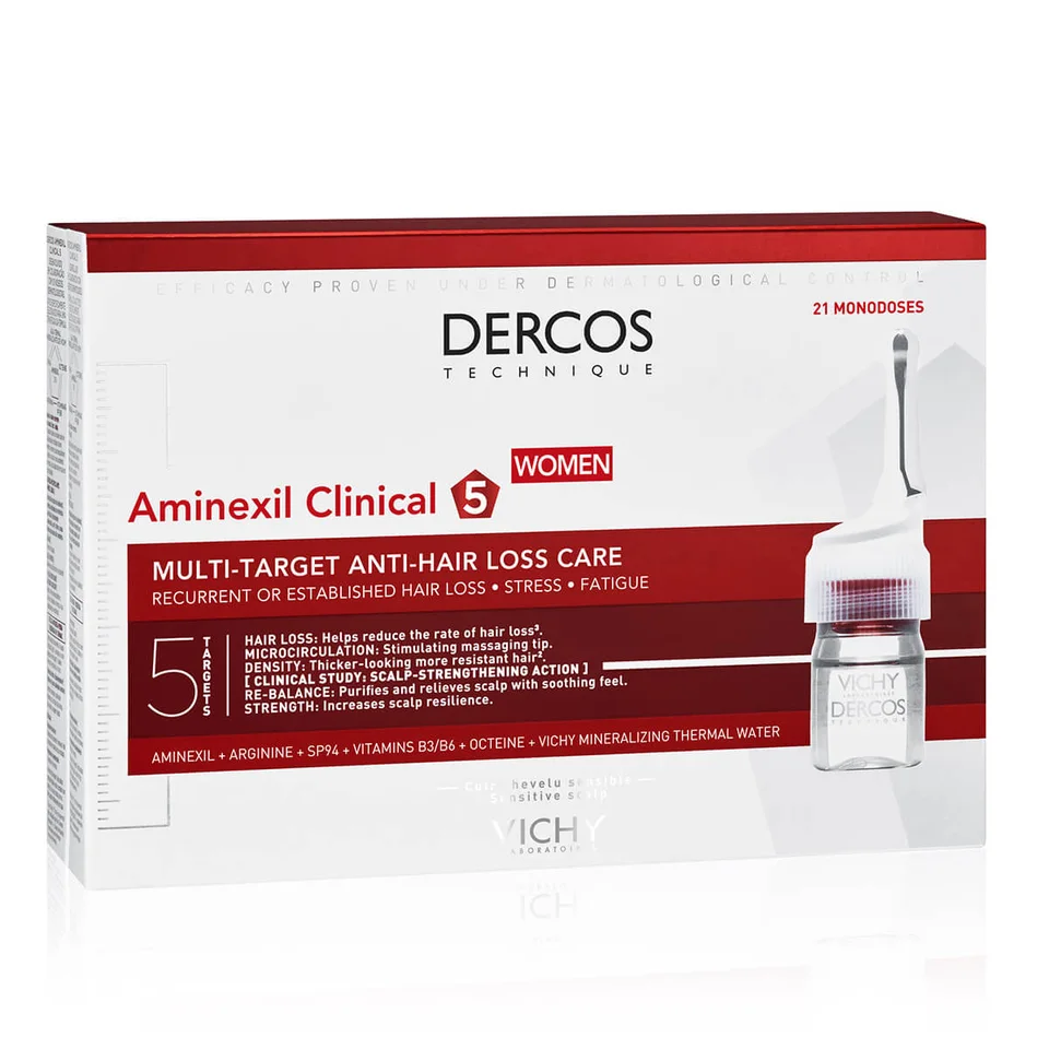 Dercos Aminexil Intensive 5 Средство против выпадения волос для женщин 21 ампула Vichy