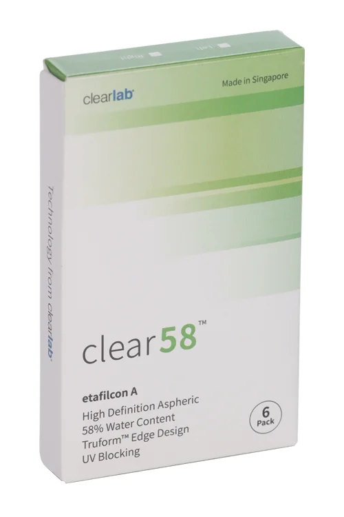 Линзы Clearlab Clear58 контактные R 8,3 (диоптрия -1,0) 6 шт
