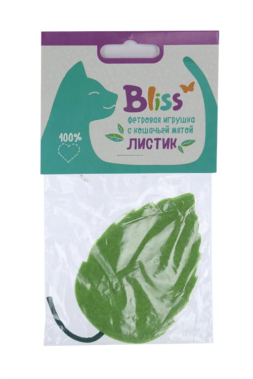 Игрушка Bliss с кошачьей мятой листик