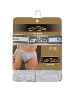 Трусы Omsa FOR MEN B_OmB 1224 муж слипы классич с откр резин серый меланж