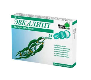Натур Продукт Эвкалиптпастилки 2,5 гр 24 шт