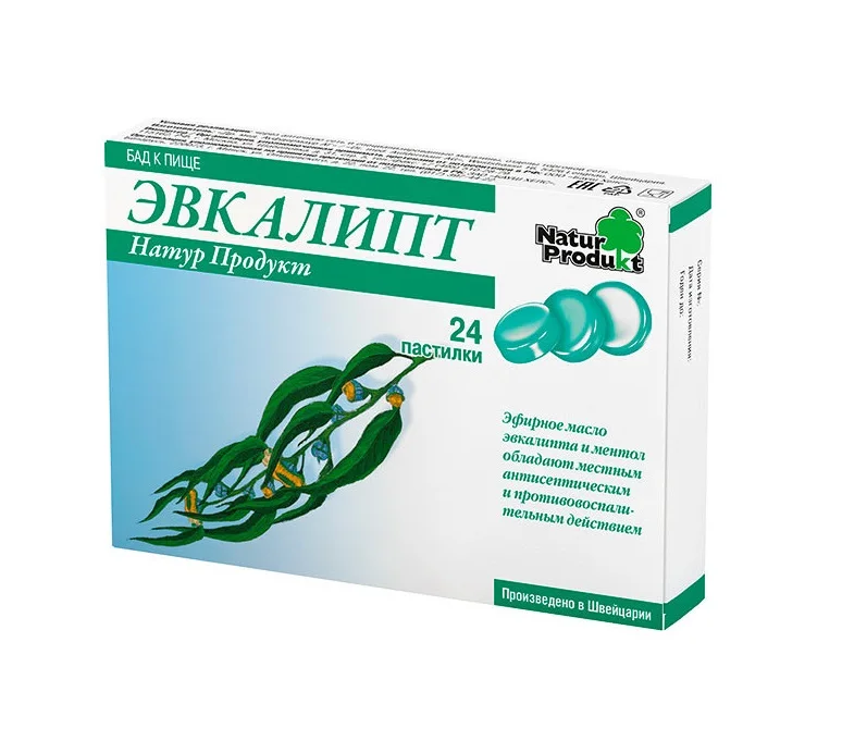 Натур Продукт Эвкалиптпастилки 2,5 гр 24 шт