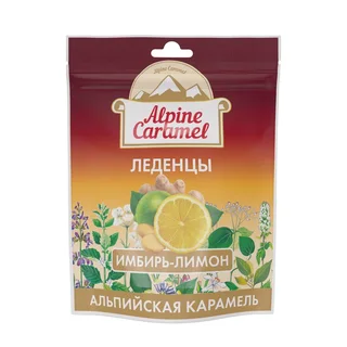 Альпийская Карамель Леденцы 75 гр Имбирь-Лимон