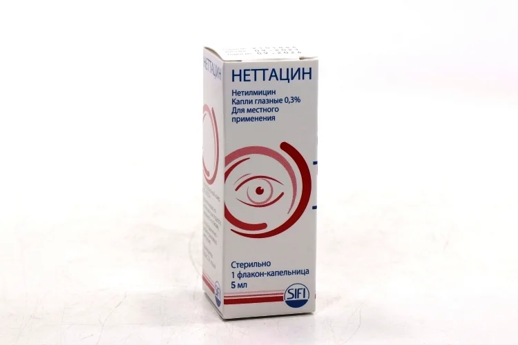 Неттацин капли 0.3 % 5 мл