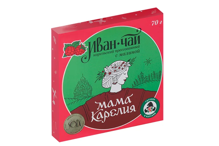 Напиток чайный Иван-чай Карельский прессованный с малиной 70 гр