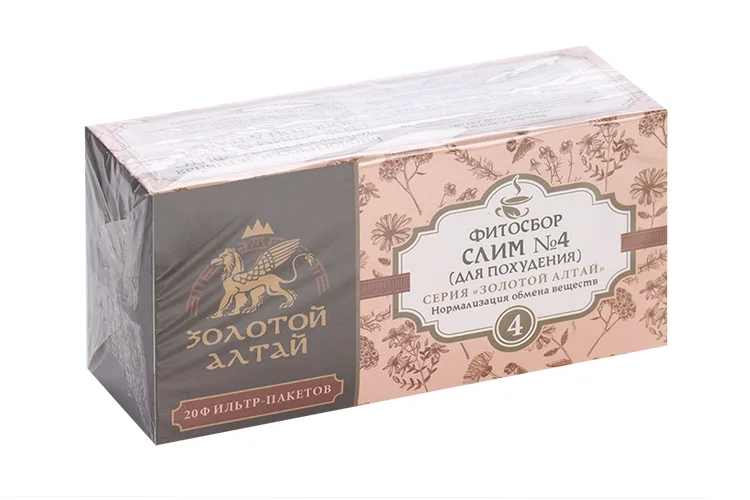 Слим Золотой Алтай фитосбор №4 для похудения 1,5 гр 20 шт