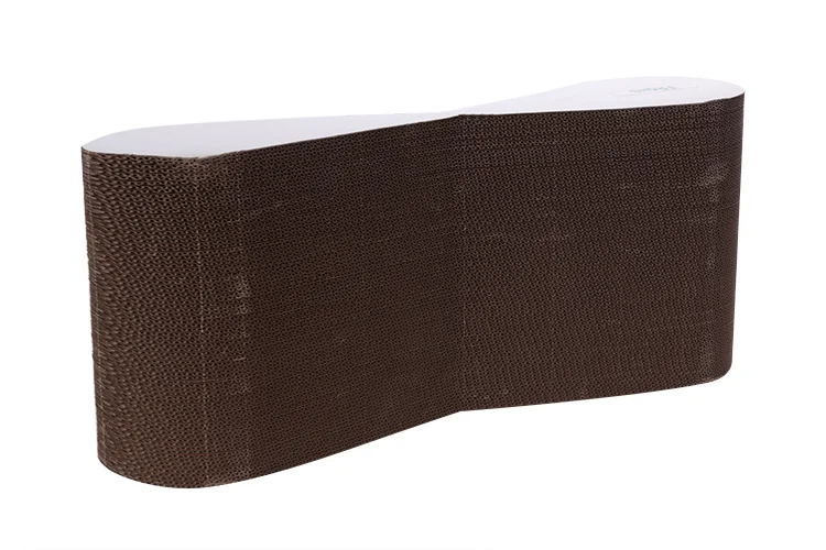 Когтеточка Frais из картона 54×14×22 см басик белая