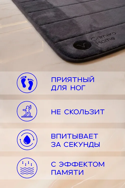 Коврик Carnero Home для туалета 40×60 (темно-серый)