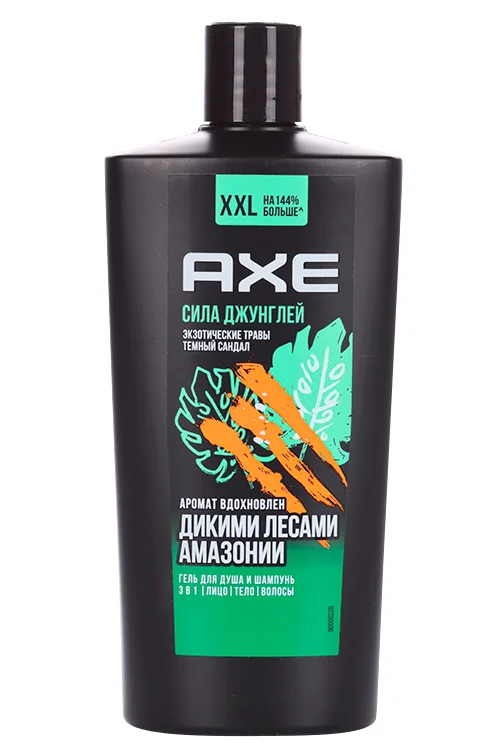 Гель для душа и шампунь AXE Сила джунглей мужской 610 мл