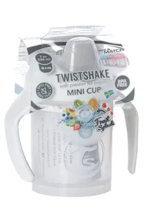 Поильник Twistshake Mini Cup белый бриллиант (с 4 мес) 230 мл